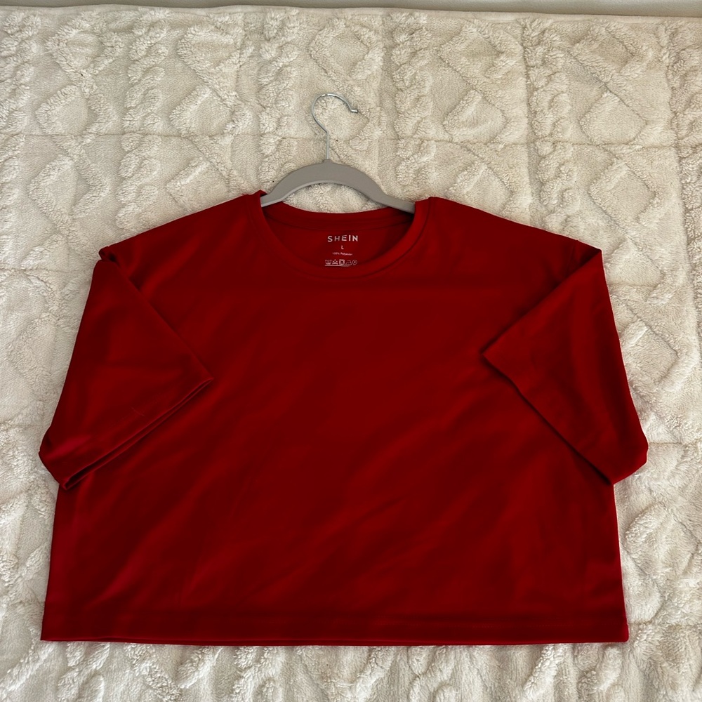 SHEIN Women’s Cropped Red Shirt